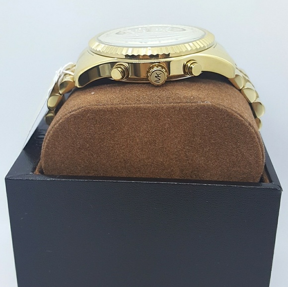 1 LEFT IN STOCK-NEW MICHAEL KORS GOLD MEN'S WATCH - Picture 3 of 8